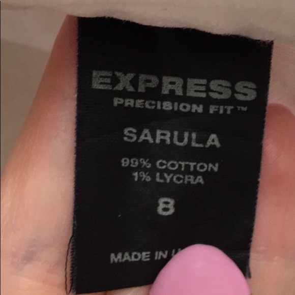 EXPRESS • SARULA White Flare Leg Denim Jeans - Picture 9 of 14